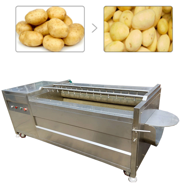 Brush potato washing and peeling machine - Potato chips machine