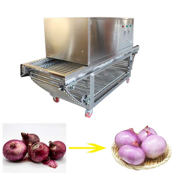 Onion peeling machine