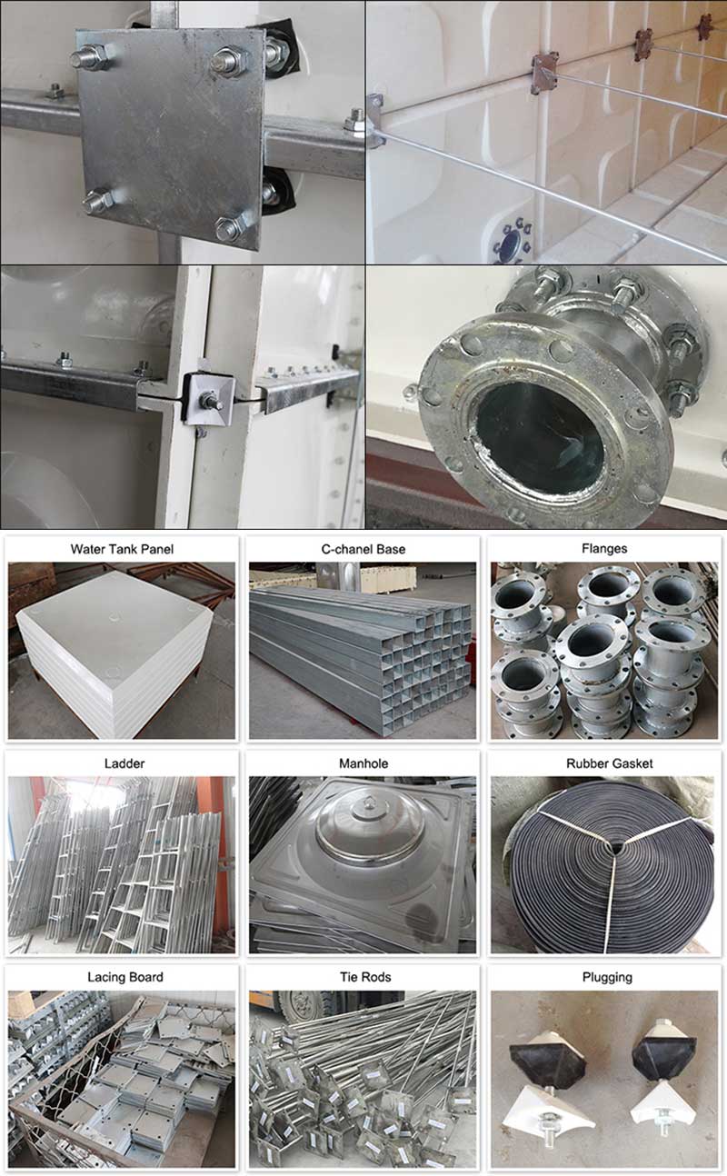 Accessories And Specifications Of SMC Panel Water Tank