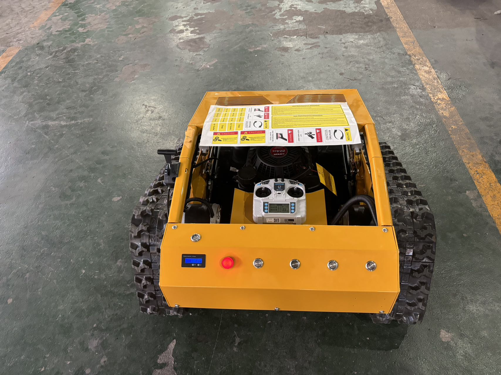 Weeding machine track type automatic oil electric hybrid rubber track